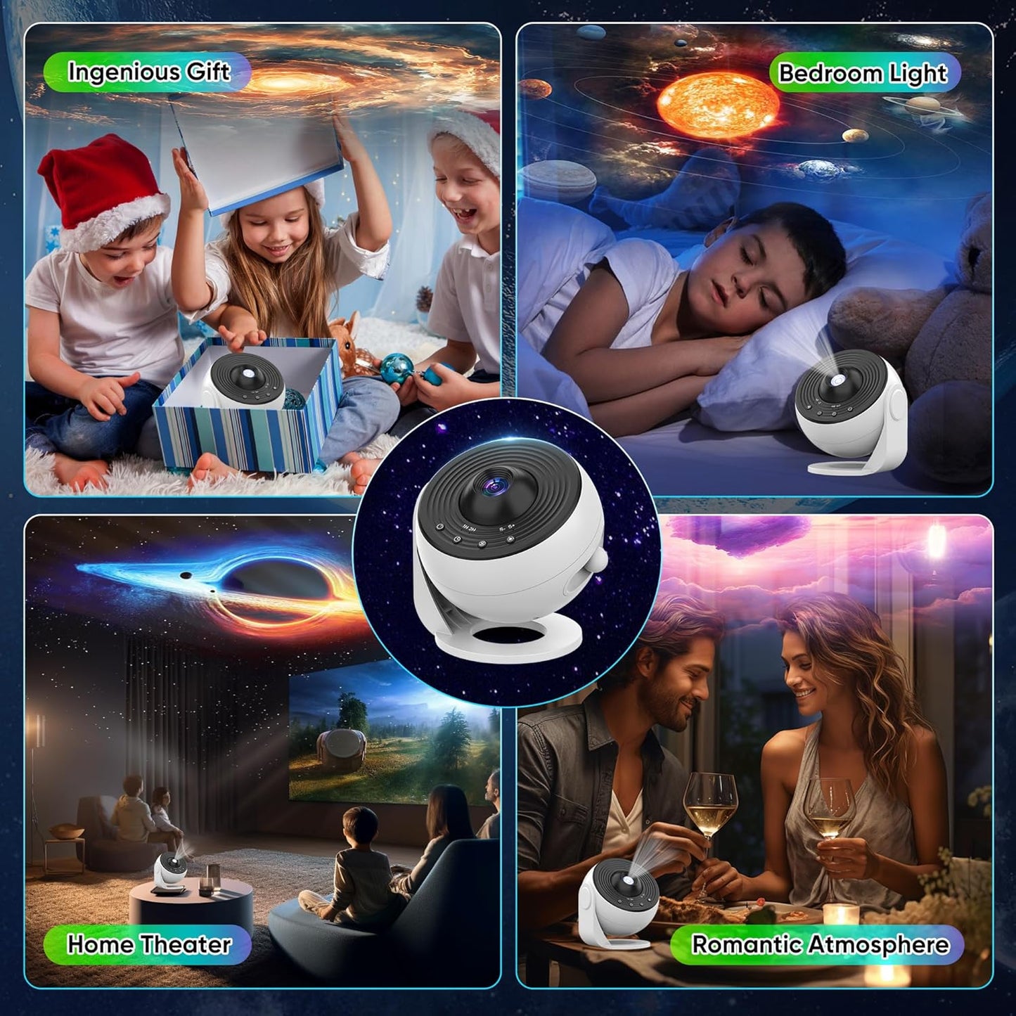 Galaxy Heart Light Projector - Romantic Galaxy 360