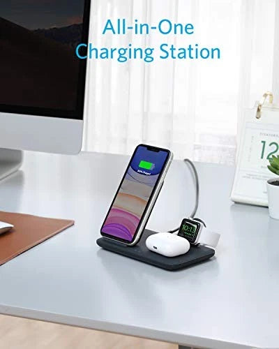 Wireless Charging Station - PowerWave 3-in-1