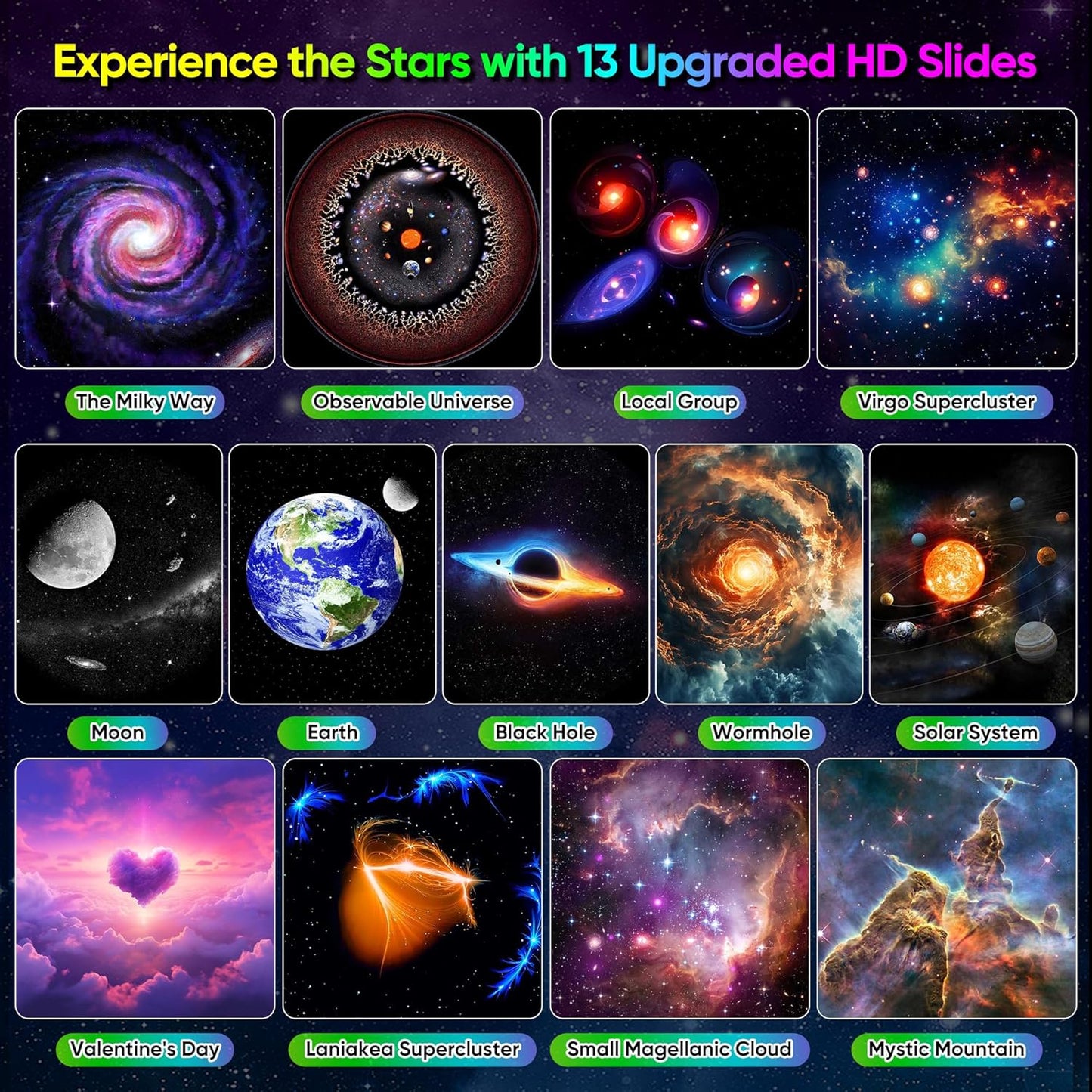 Galaxy Heart Light Projector - Romantic Galaxy 360