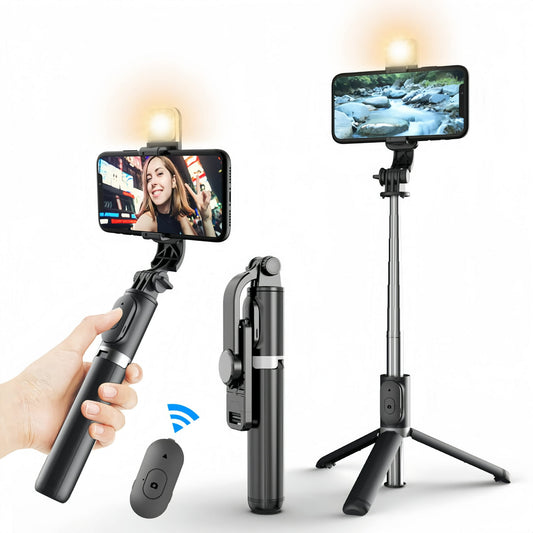 Asunby Anti-Shake Extendable Selfie Stick Tripod