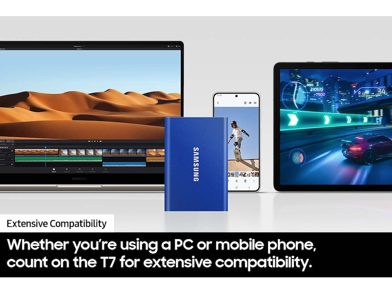 External Hard Drive - T7 Portable SSD T7 1 TB USB 3.2 Gen 2