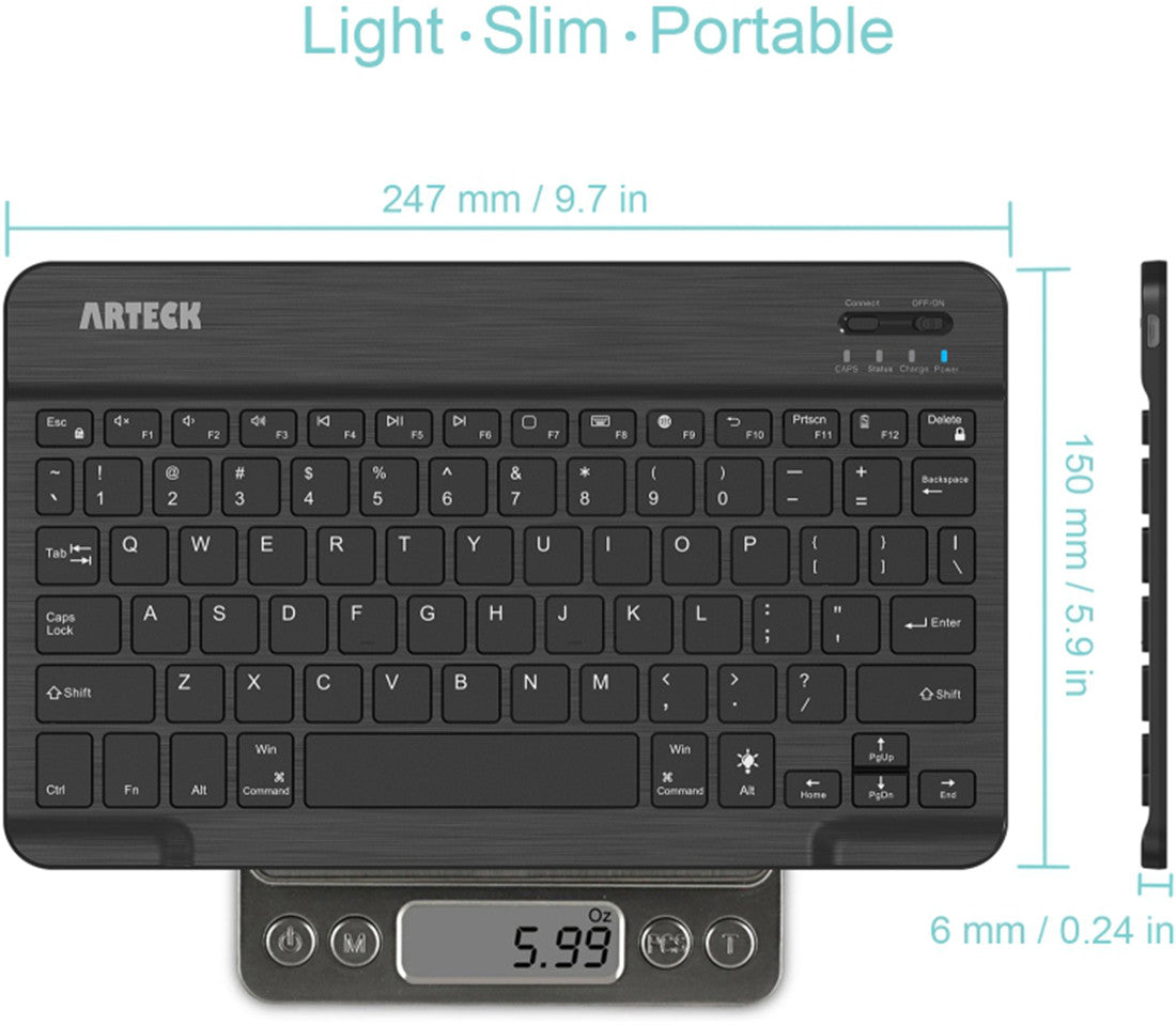 Foldable Keyboard - HB030B - Front view